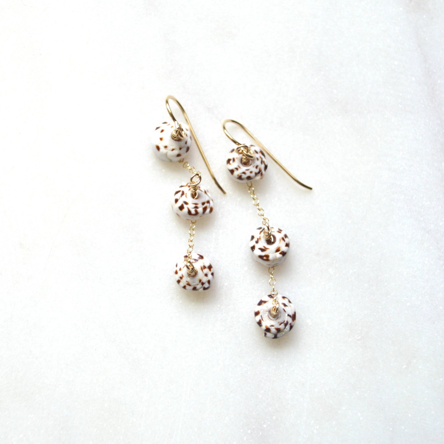 Dangling Puka Shell Earrings