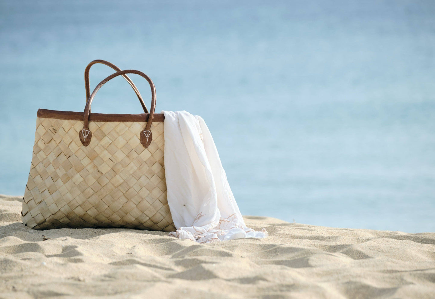 Handwoven Oversized Tote Bag - Natural