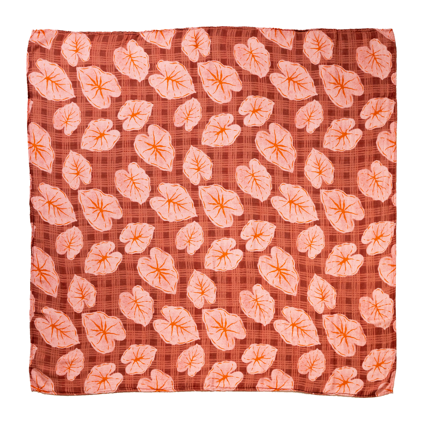 Pink Palaka Kalo Kapa Moe - Hawaiian Bamboo Swaddle Blanket
