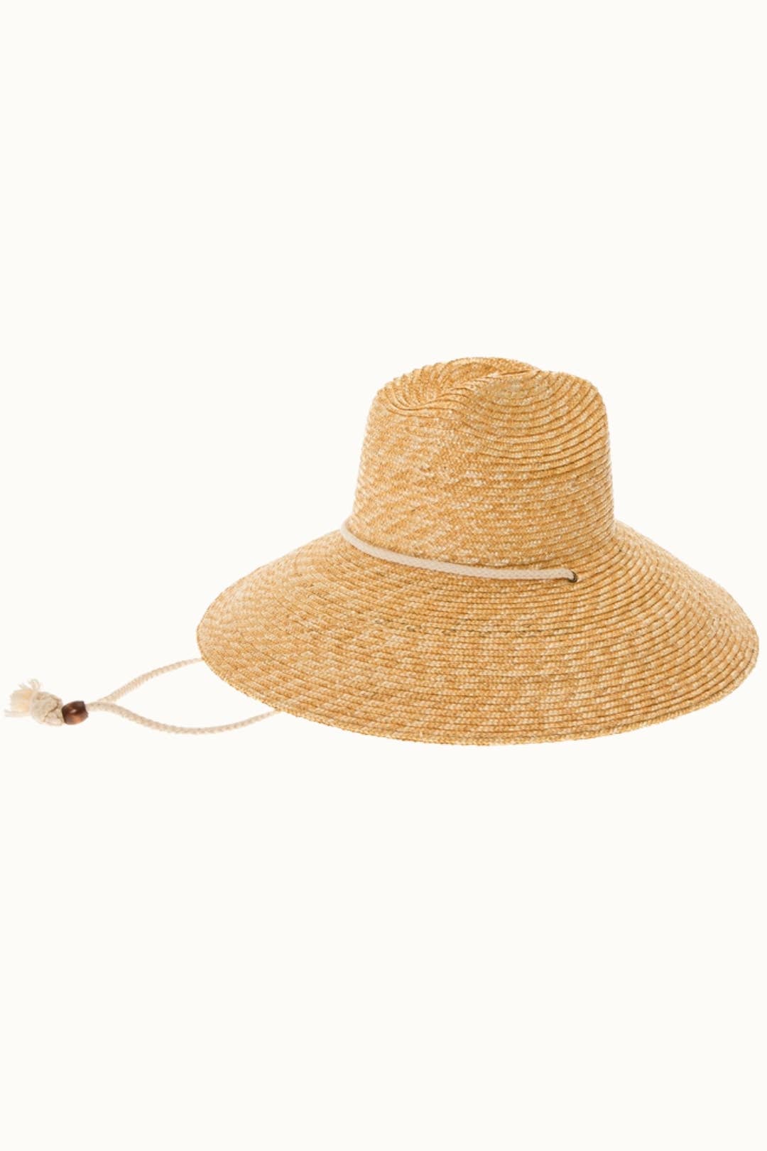 Structured Straw Lifeguard Hat with Chin Cord