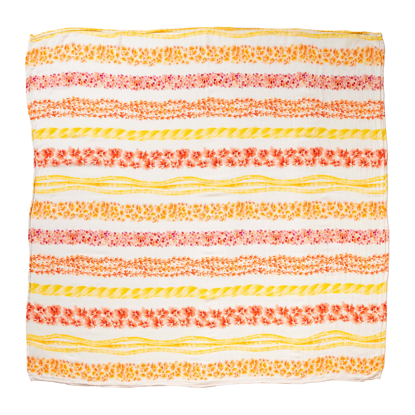 Lei Alaula ʻUlaʻula Kapa Moe - Hawaiian Bamboo Swaddle Blanket