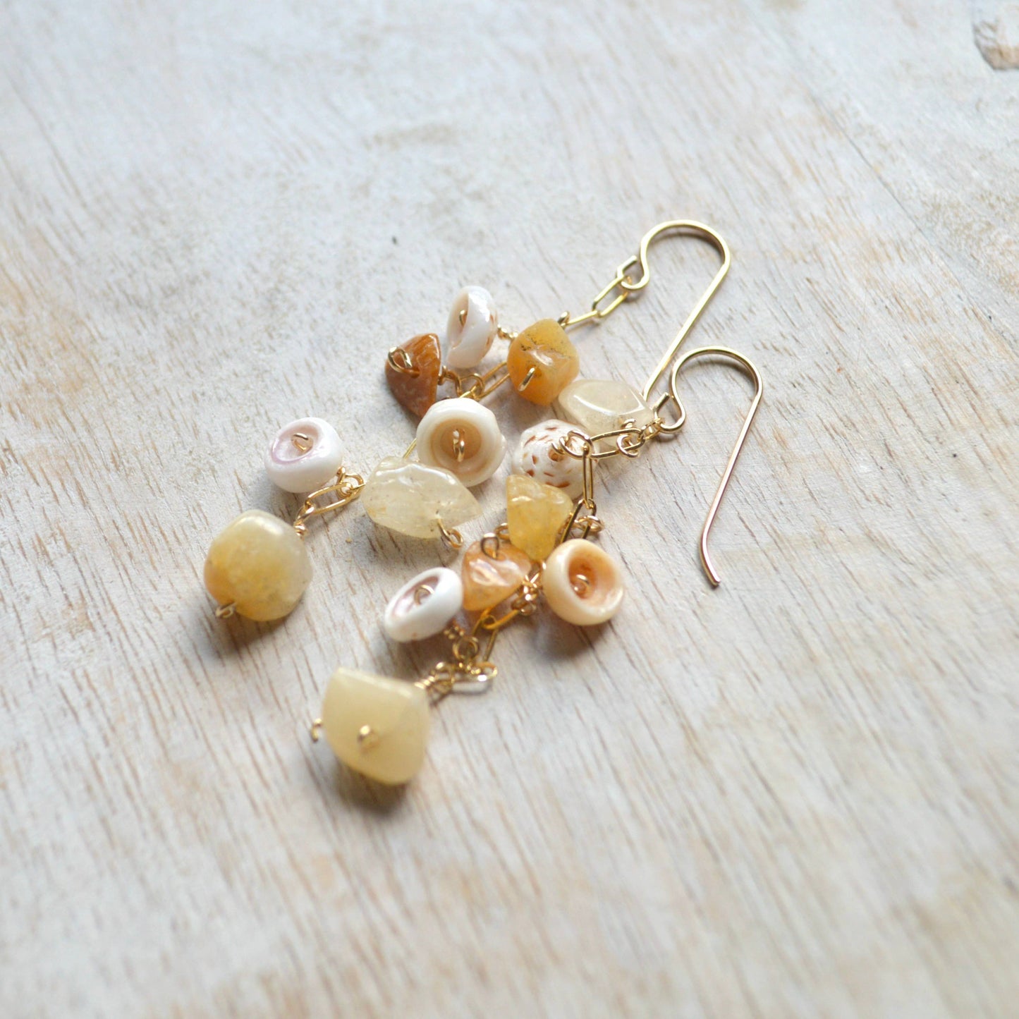 Puka Shell Aventurine Earrings