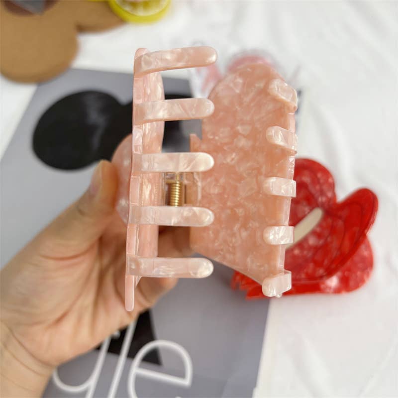 Tropical Heart Anthurium Acetate Hair Claw Clip