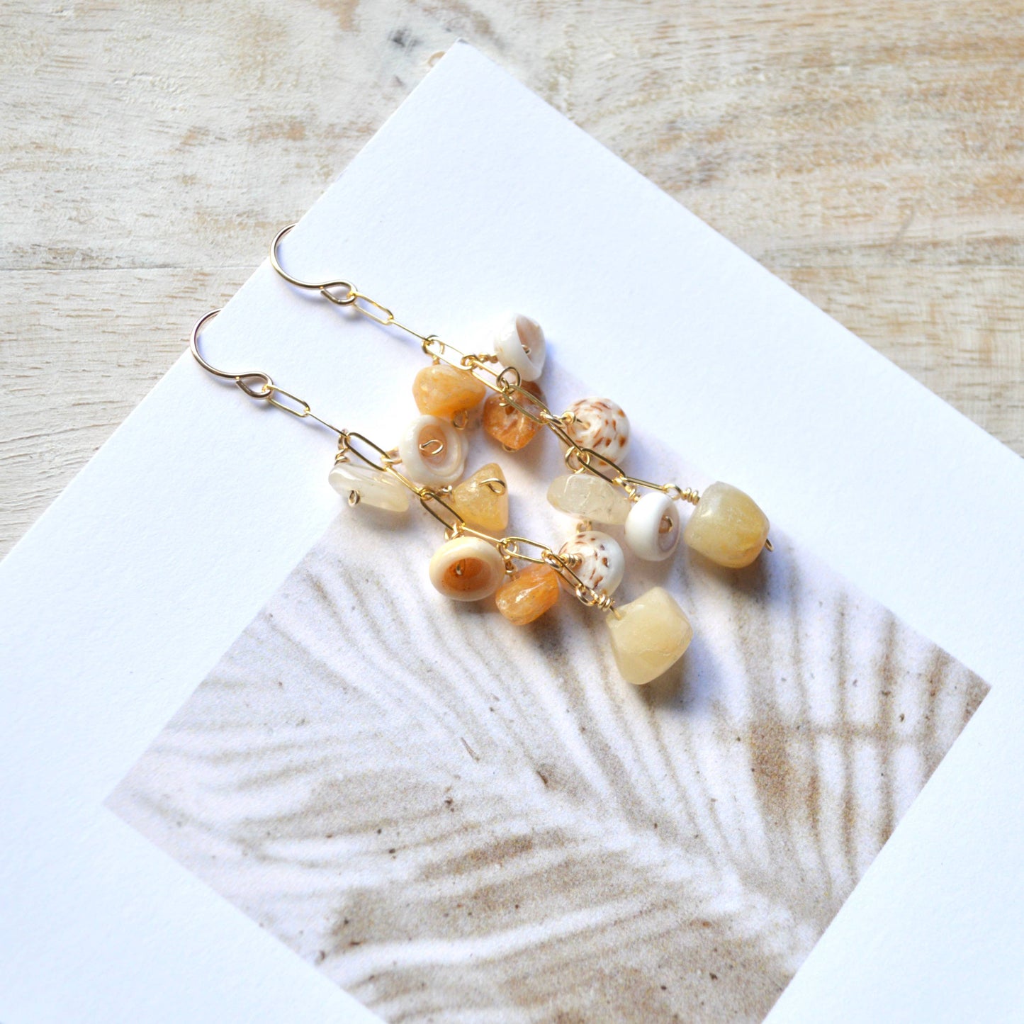 Puka Shell Aventurine Earrings