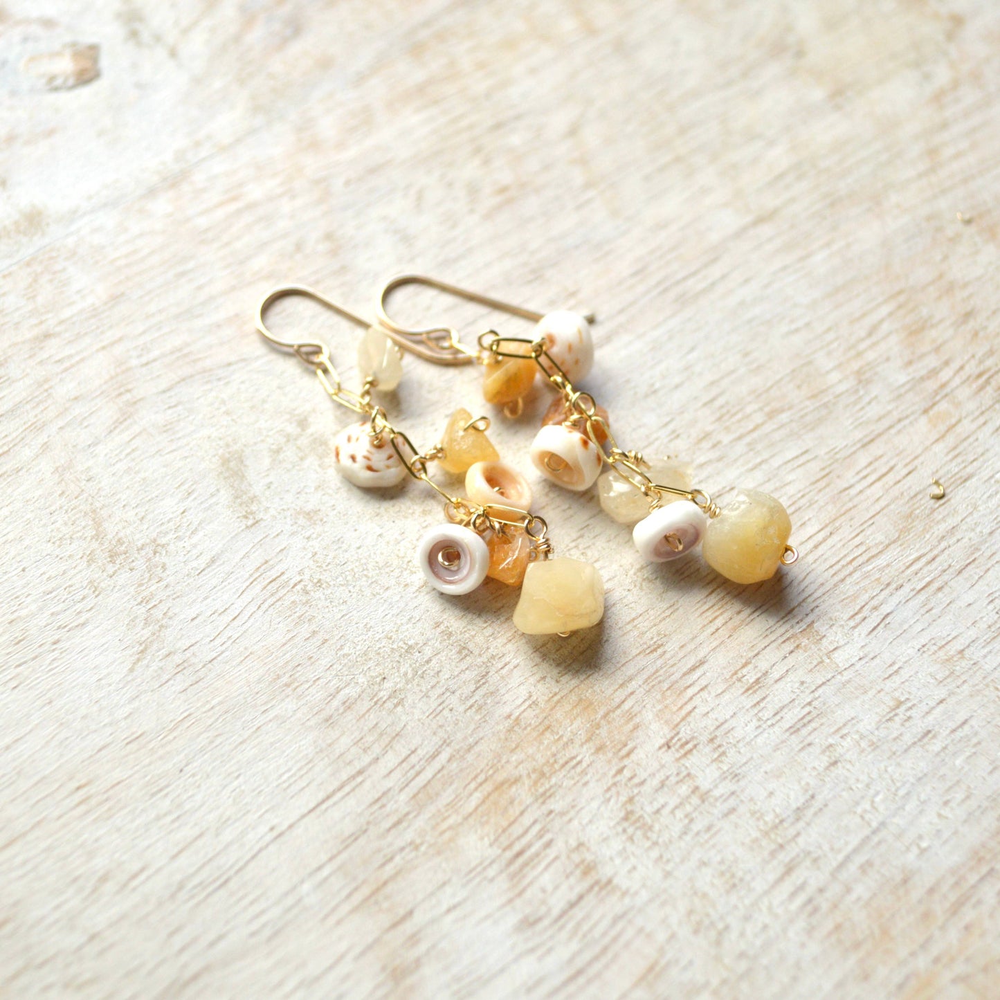 Puka Shell Aventurine Earrings
