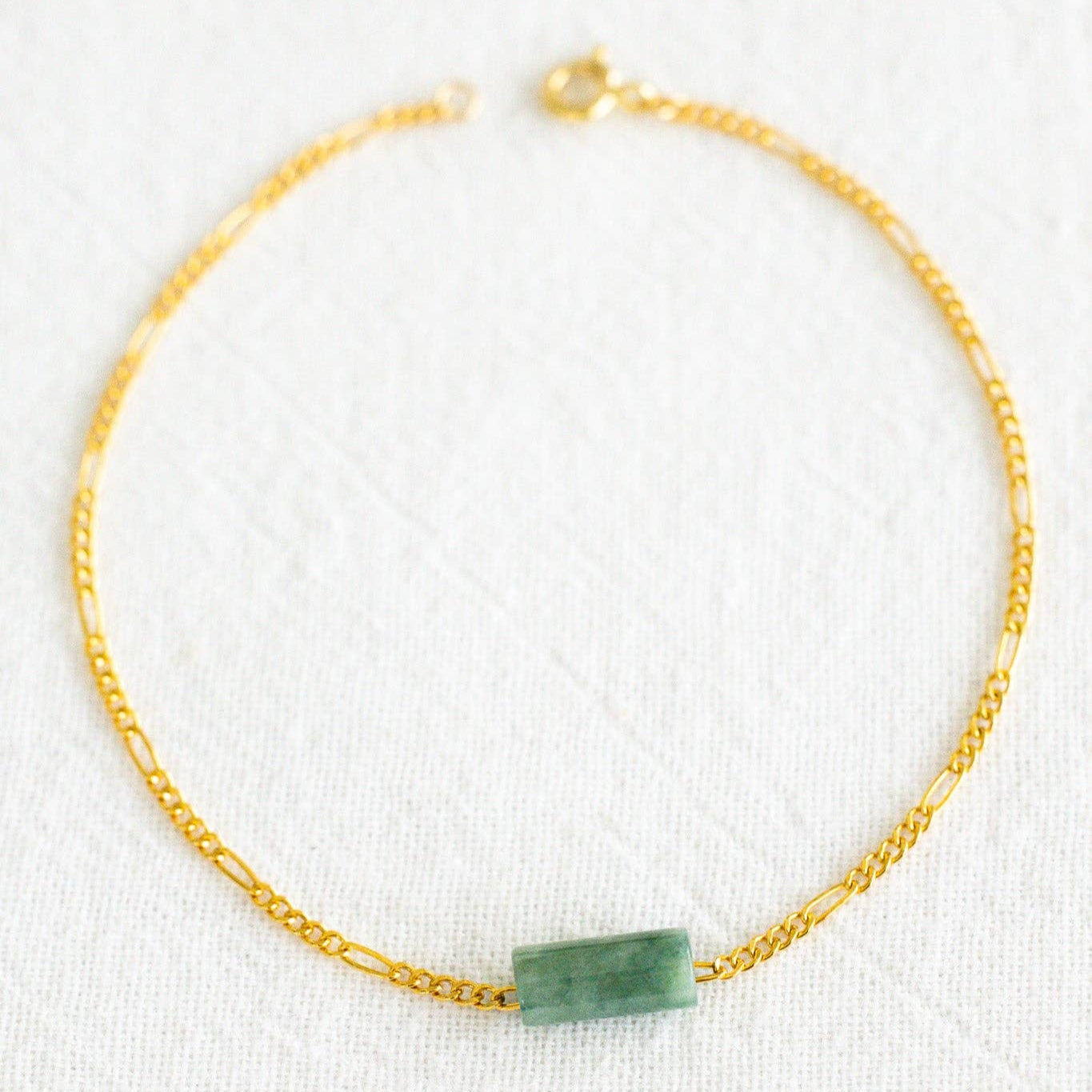 Cylinder Jade Anklet