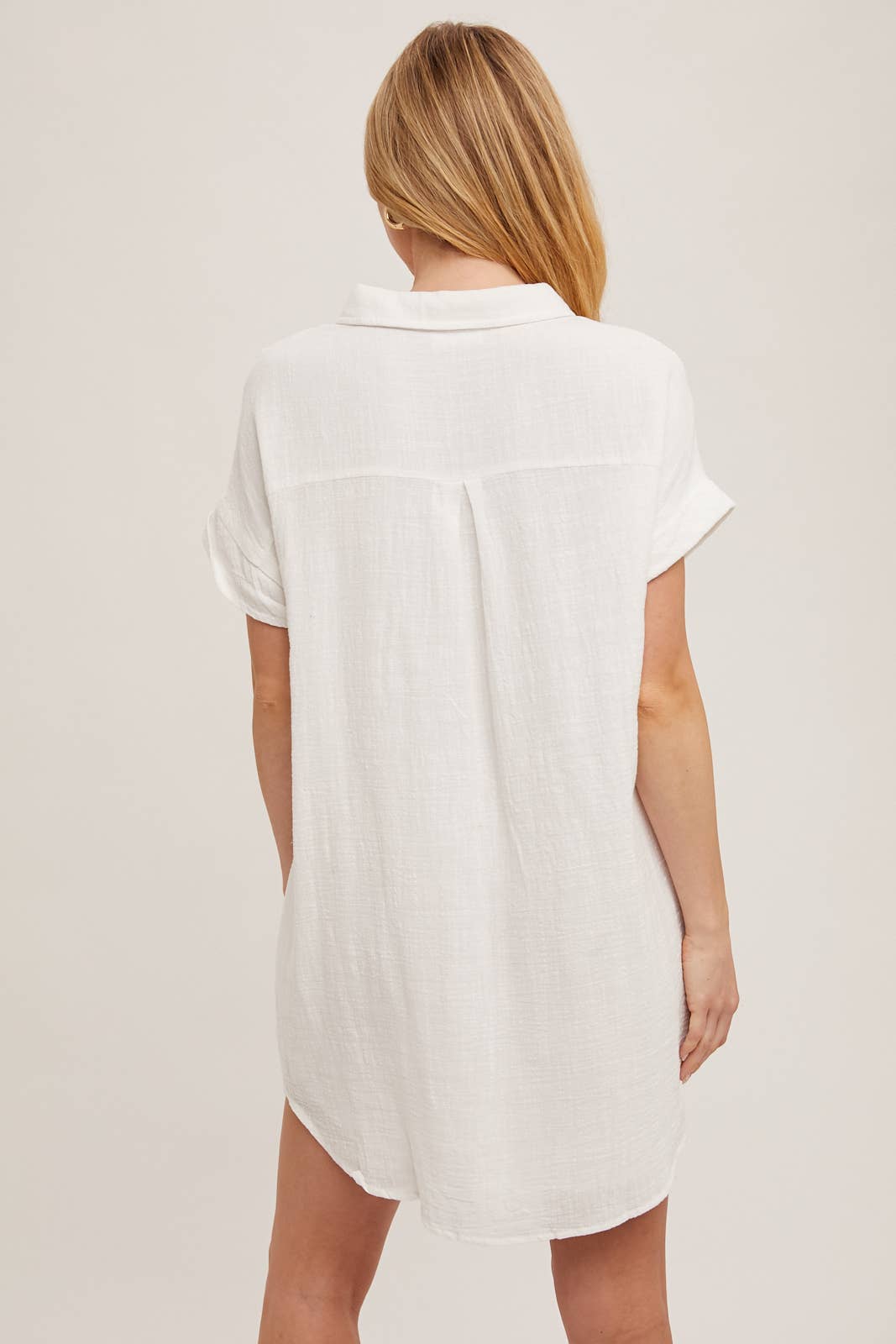 BUTTON UP SHIRT DRESS