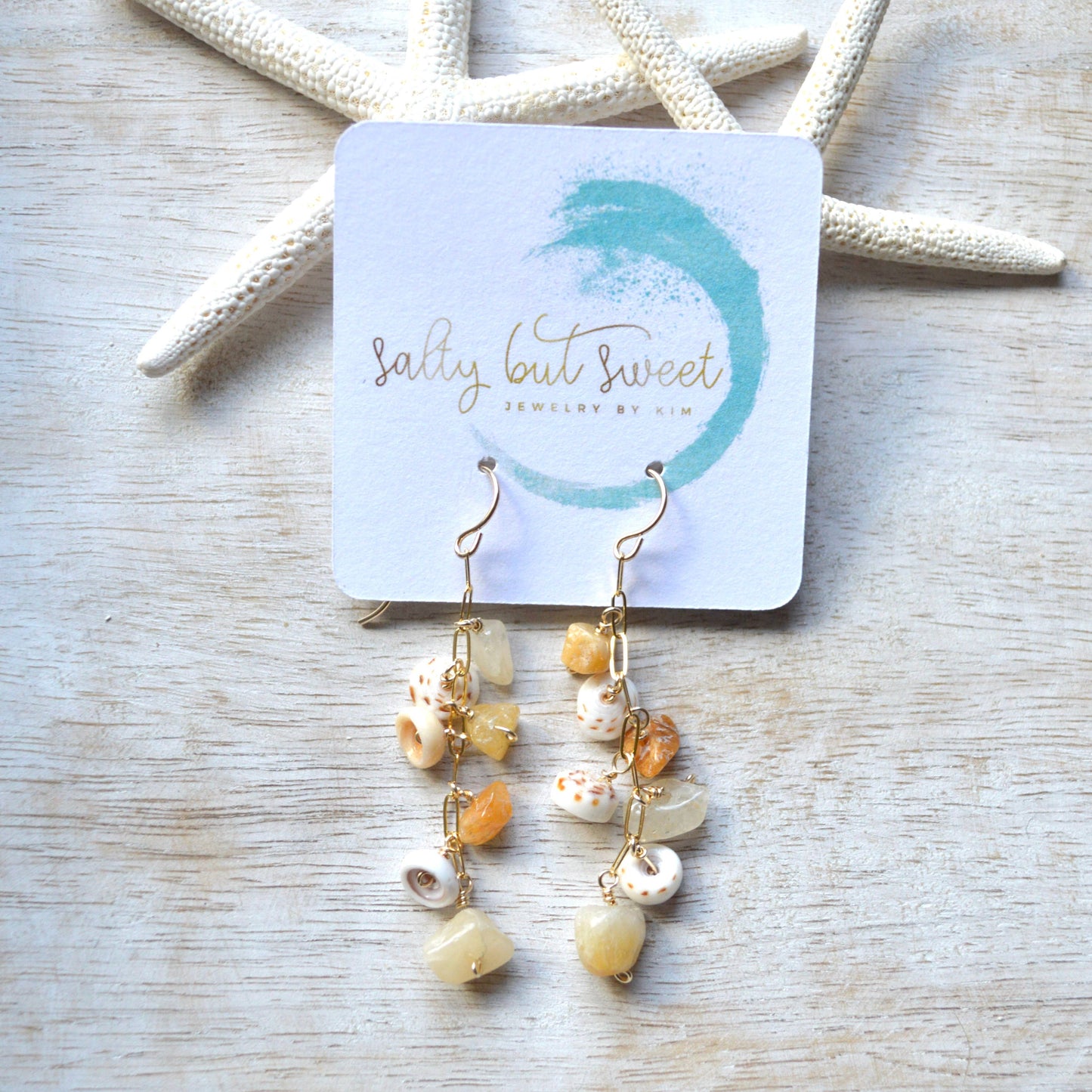 Puka Shell Aventurine Earrings
