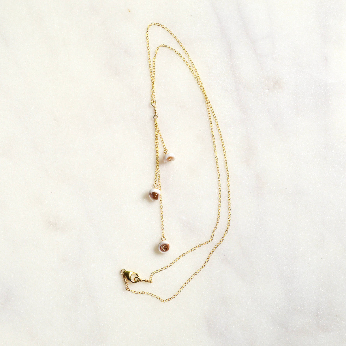 Puka Shell Lariat Necklace