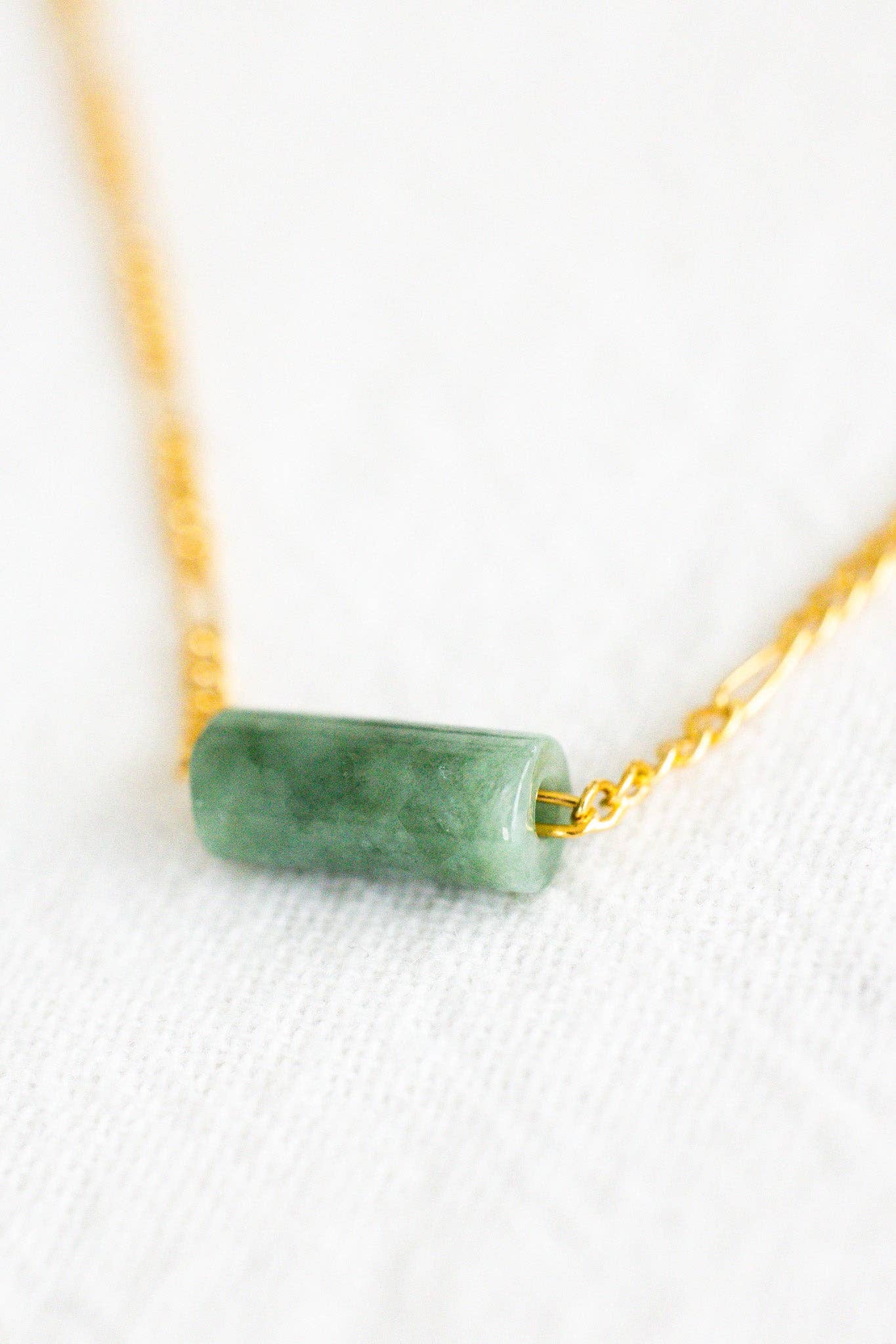 Cylinder Jade Necklace