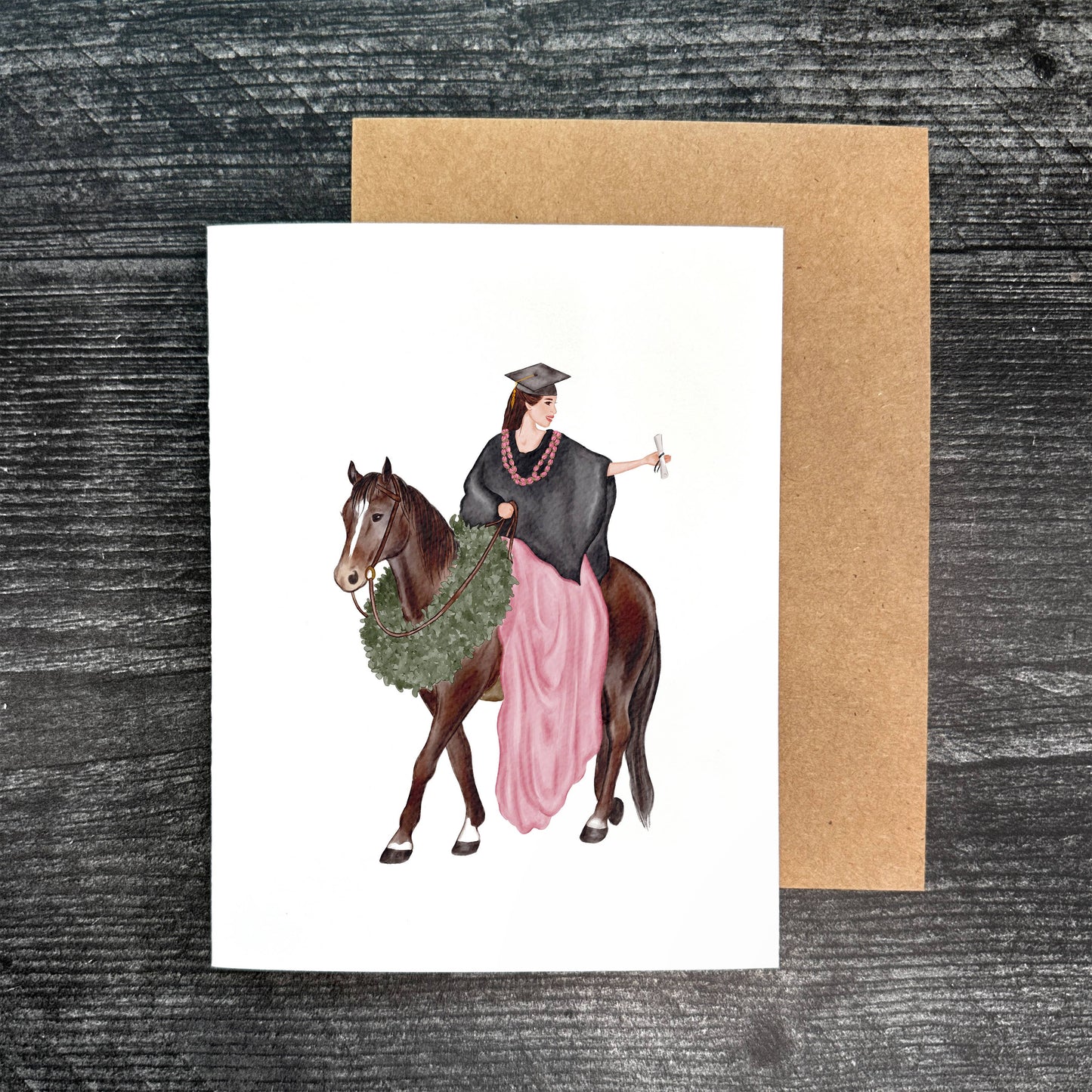 Graduation Girl (Pink) | Greeting Card