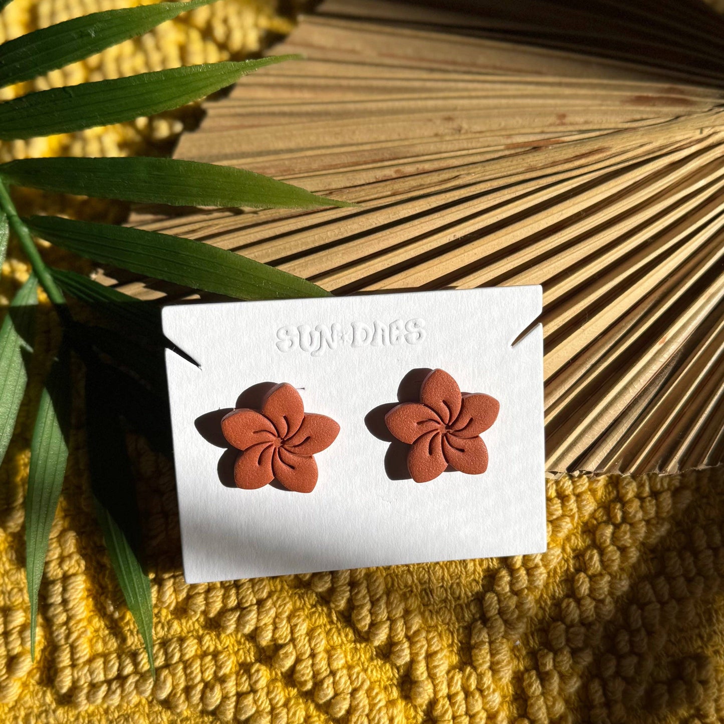 Mini plumeria studs