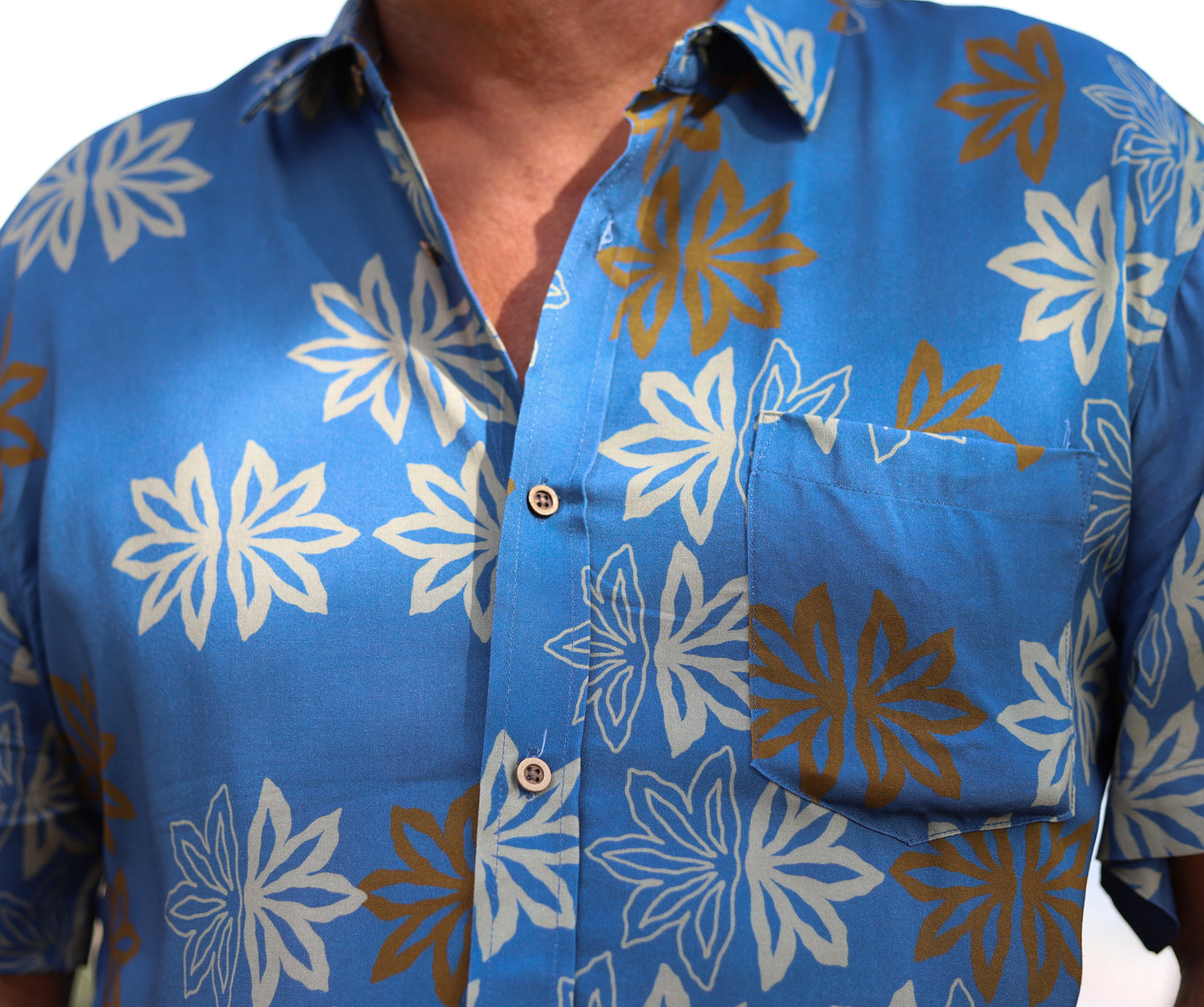Mens Aloha Shirt - Naupaka