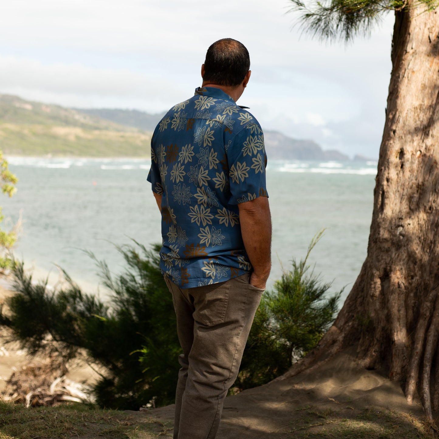Mens Aloha Shirt - Naupaka