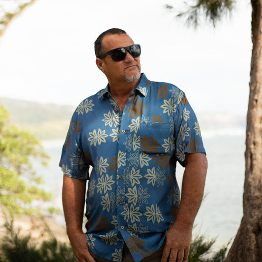 Mens Aloha Shirt - Naupaka