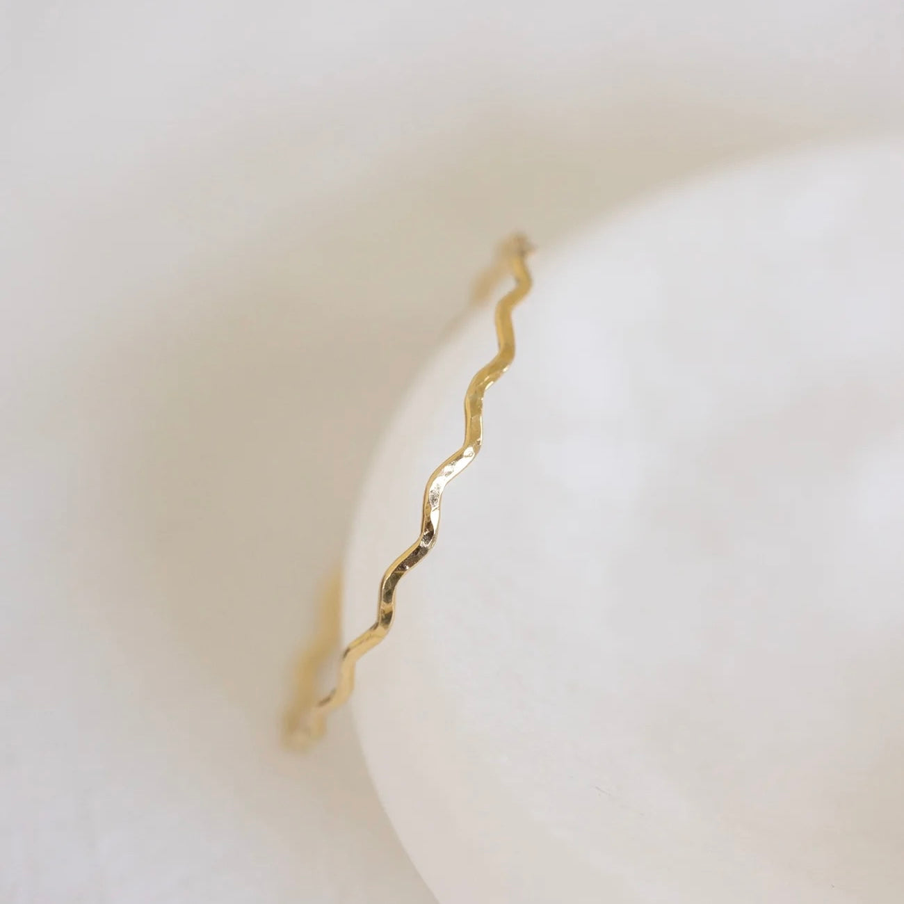 Wavy Hammered Bangle