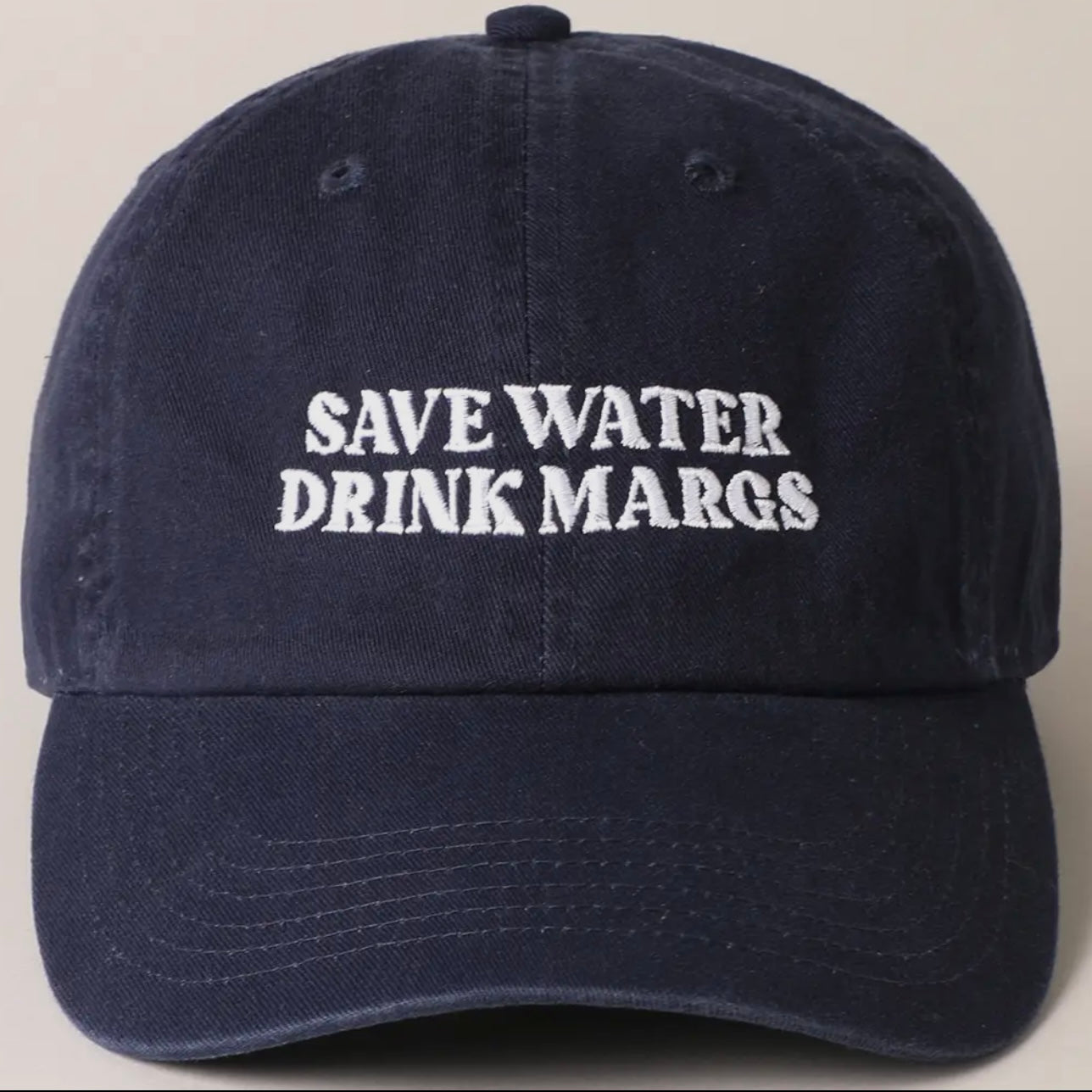 Save Water Drink Margs Embroidered Baseball Cap