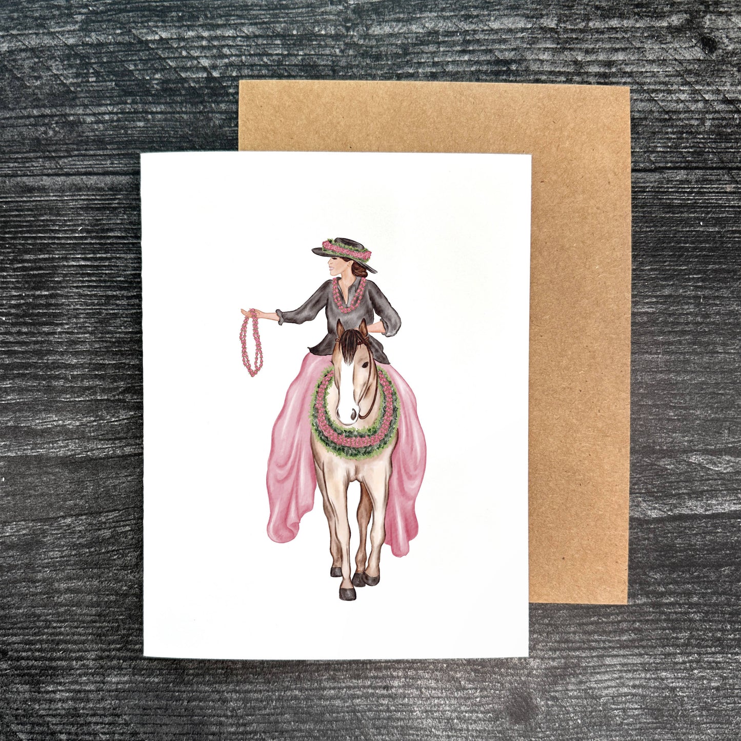 Pa'u Girl (Pink) | Greeting Card