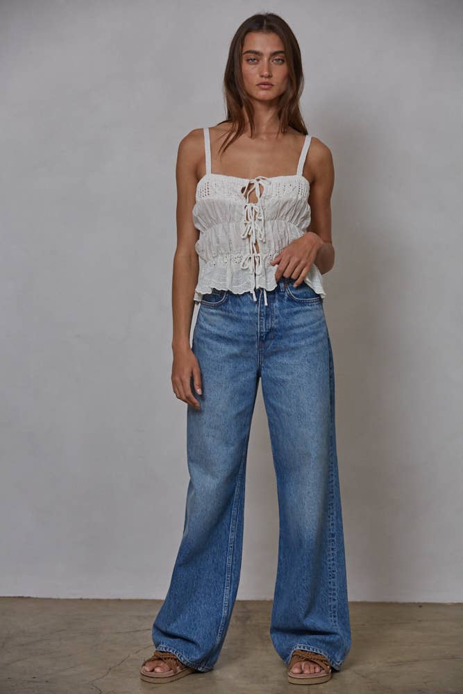 Knit Crochet Cotton Tube Top
