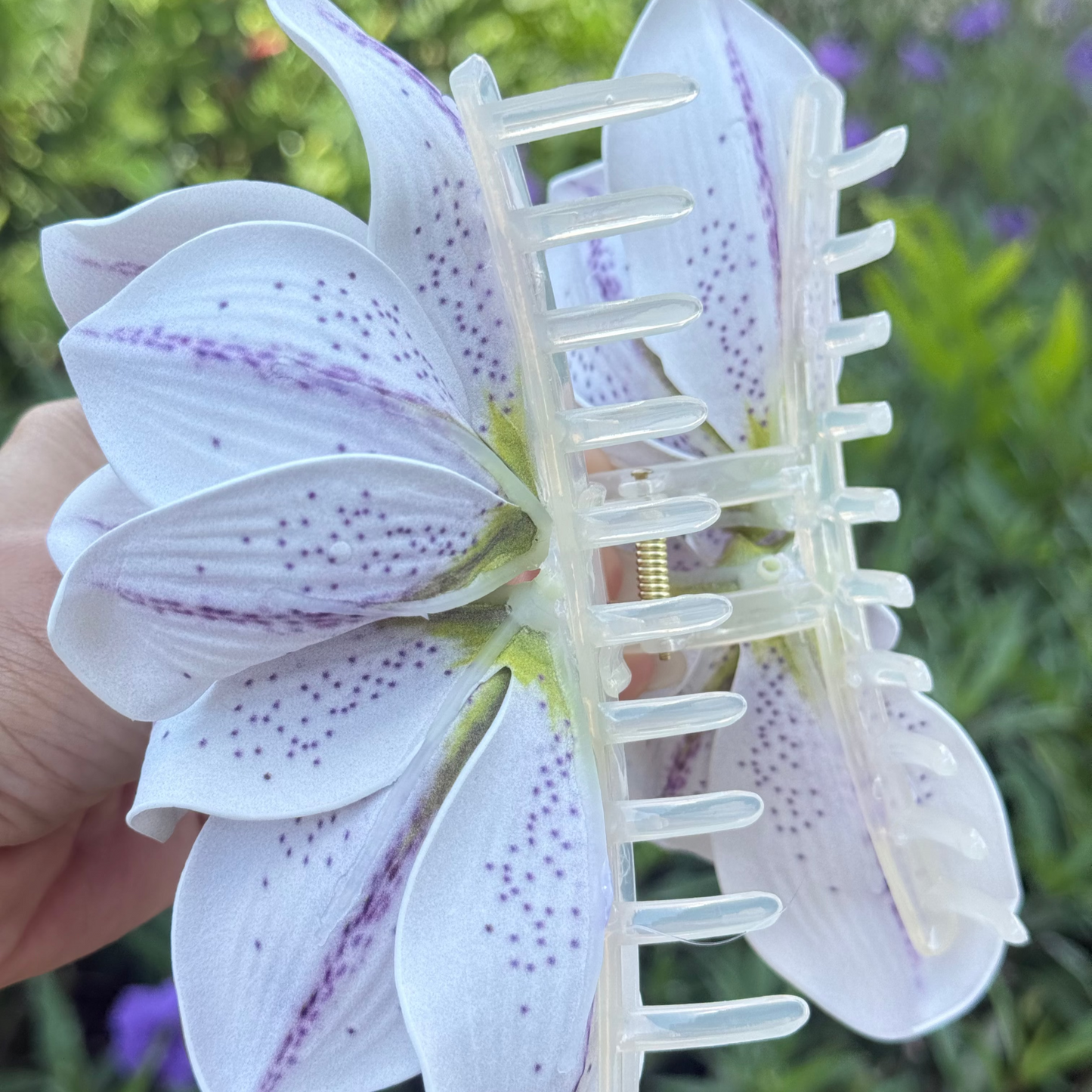 Hair Clip - Lily Purple Speckled