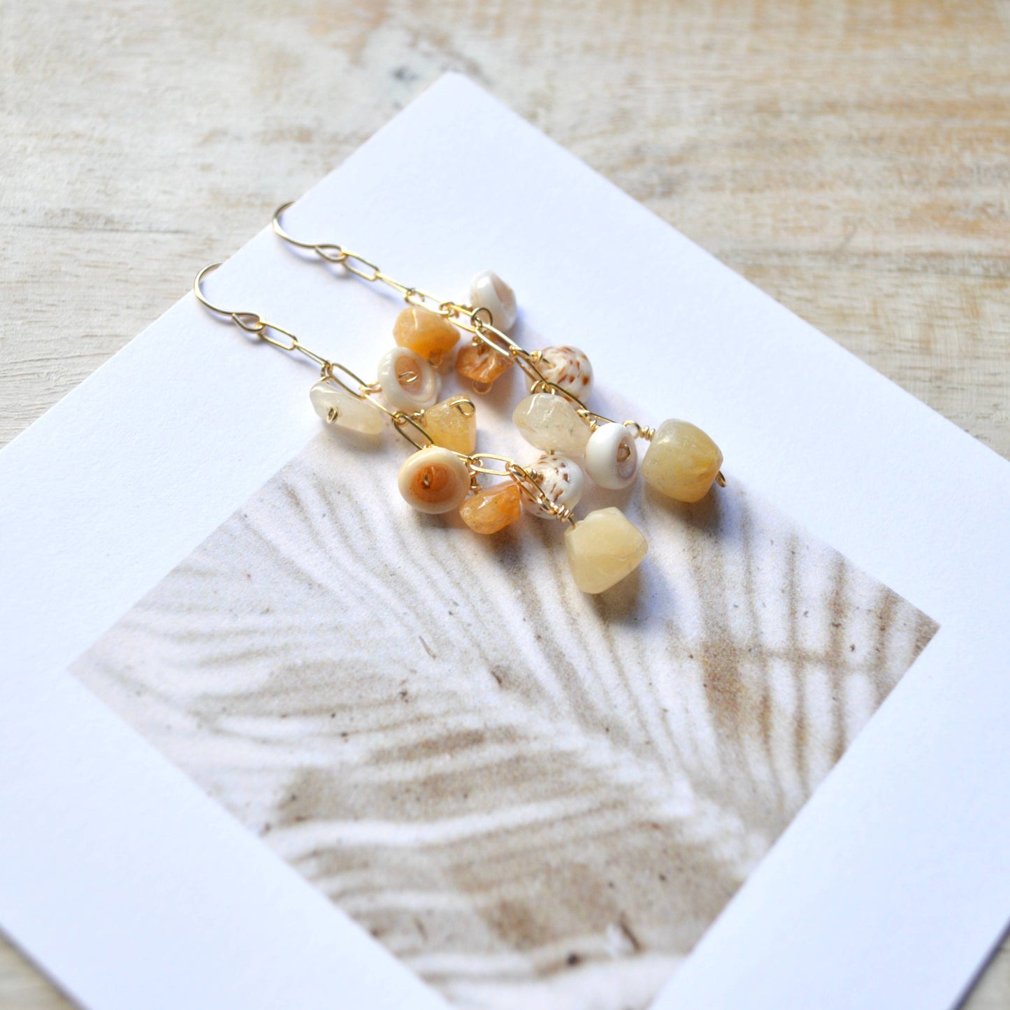 Puka Shell Aventurine Earrings