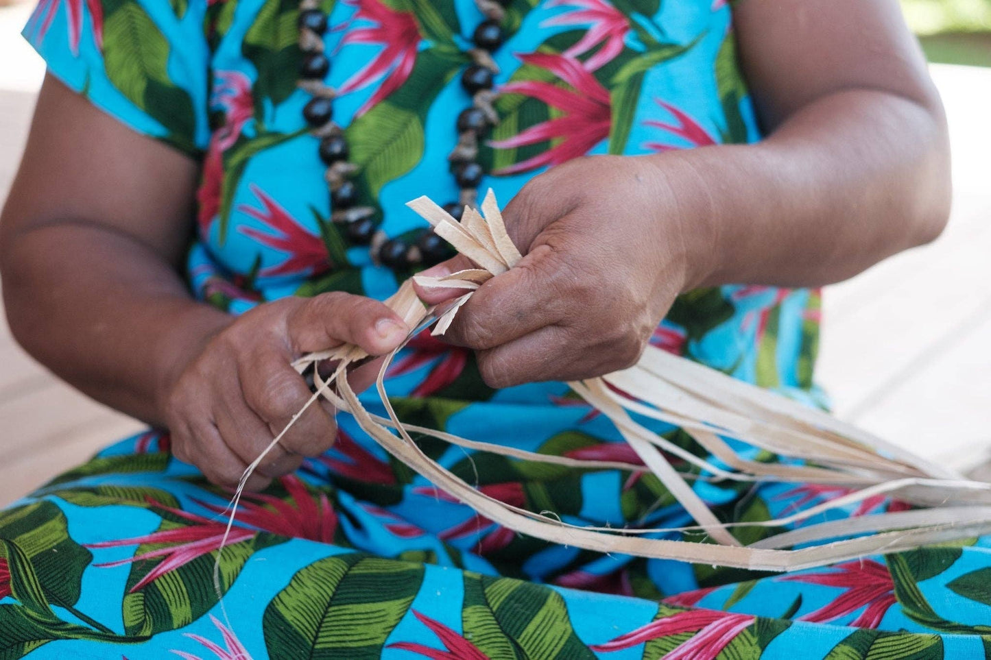 Kioa Handwoven Selesele Carry Bag
