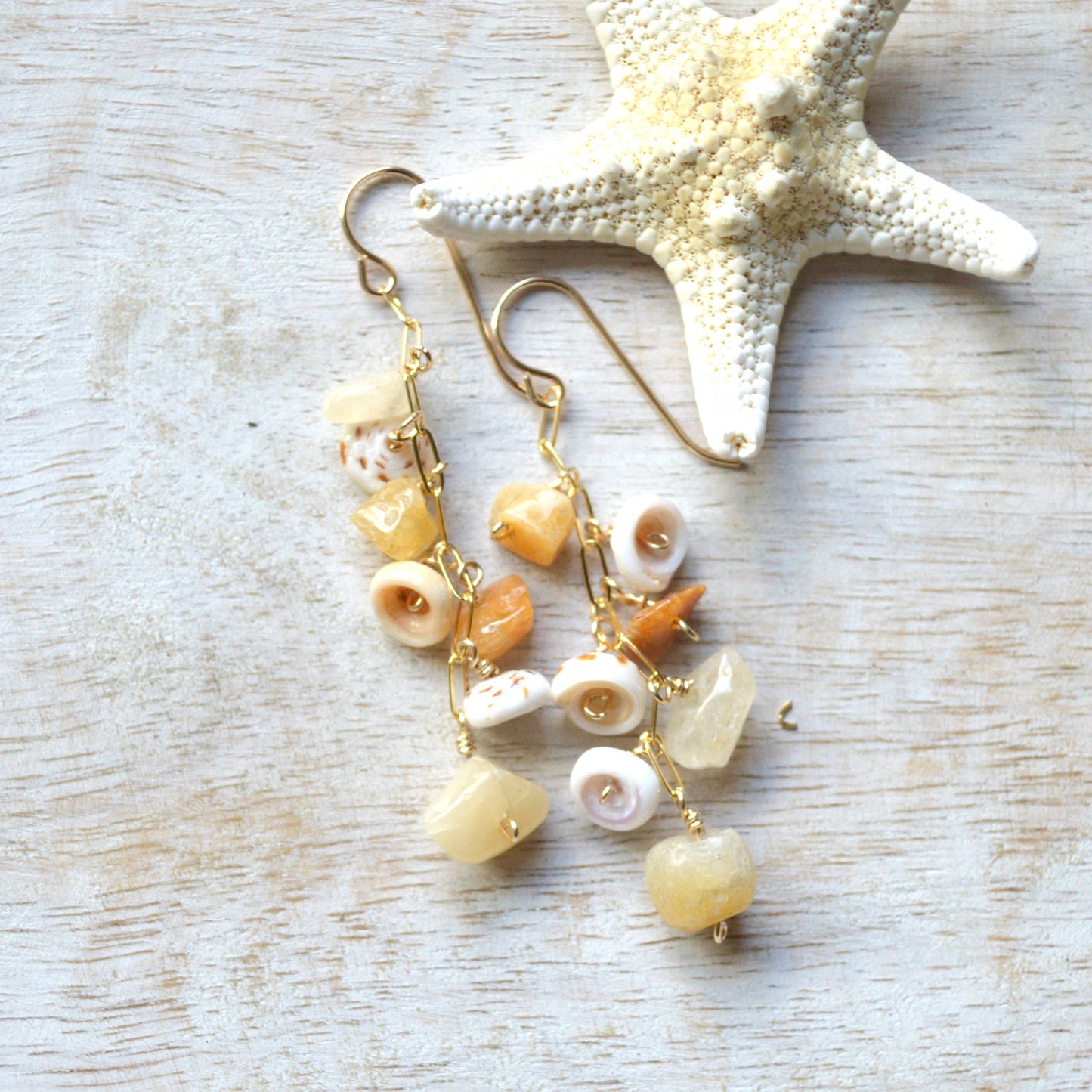 Puka Shell Aventurine Earrings