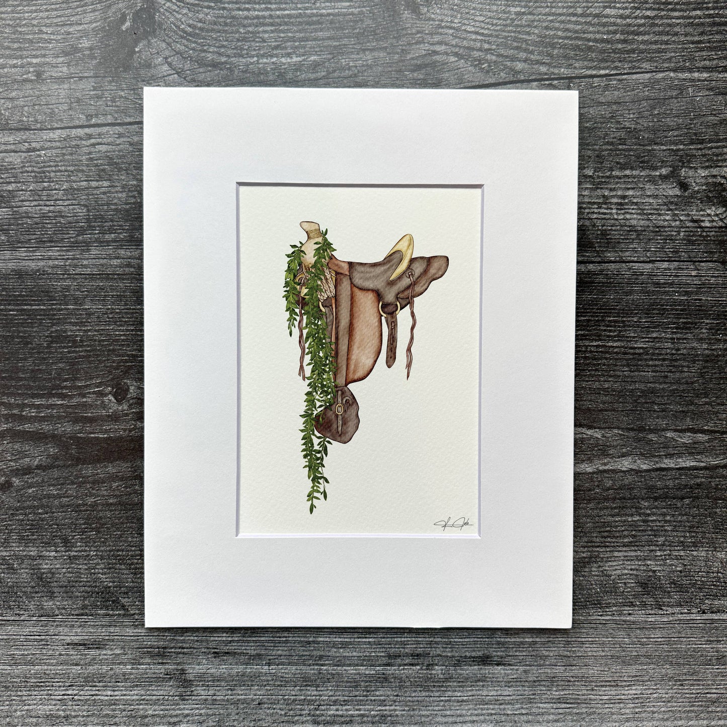 Maile Hawaiian Tree Saddle | Art Print