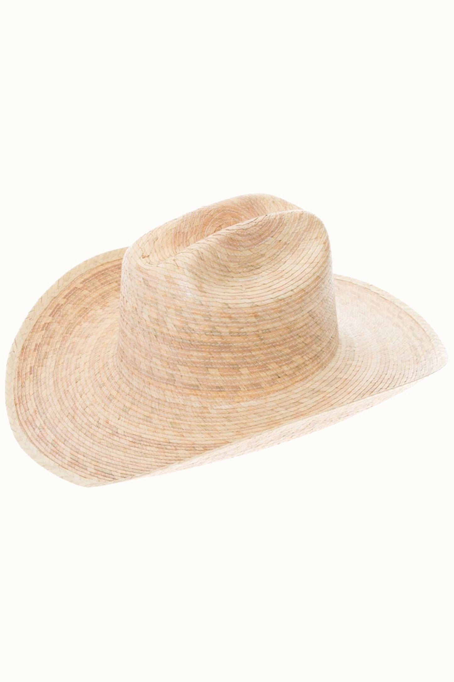 Handmade Western Palm Leaf Cowboy Hat, UPF 50+, Elastic OSFM