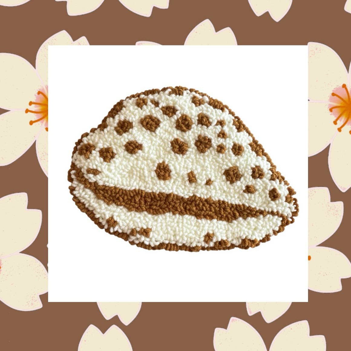 Tiger Cowrie Shell Mug Rug