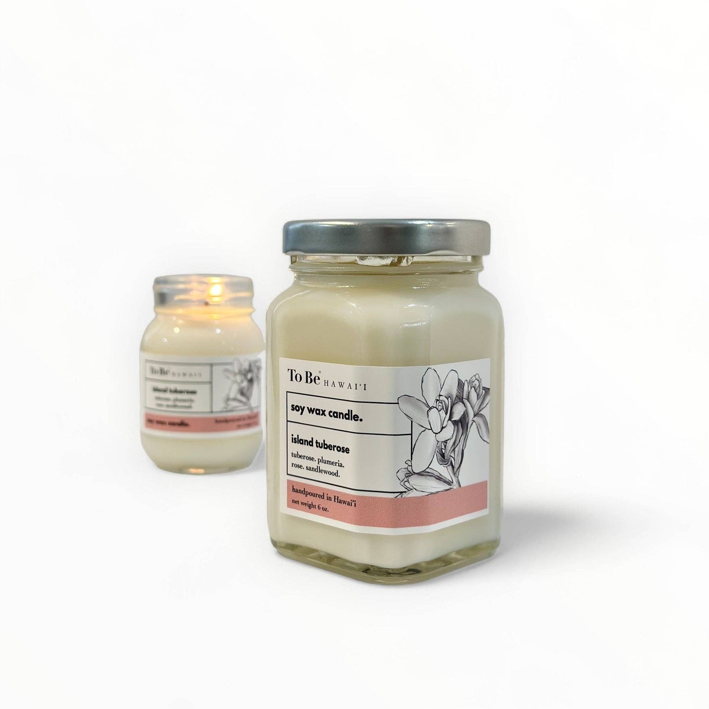 Island tuberose soy wax candle