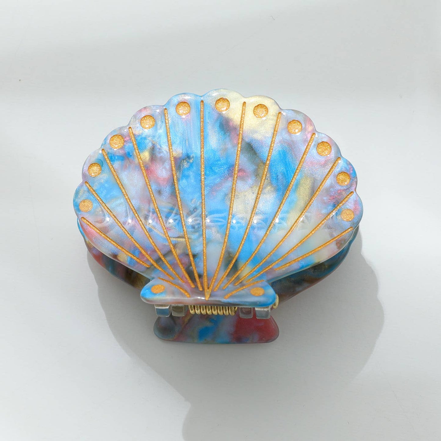 Eco-Friendly Claw Clip Hand Painted Seashell