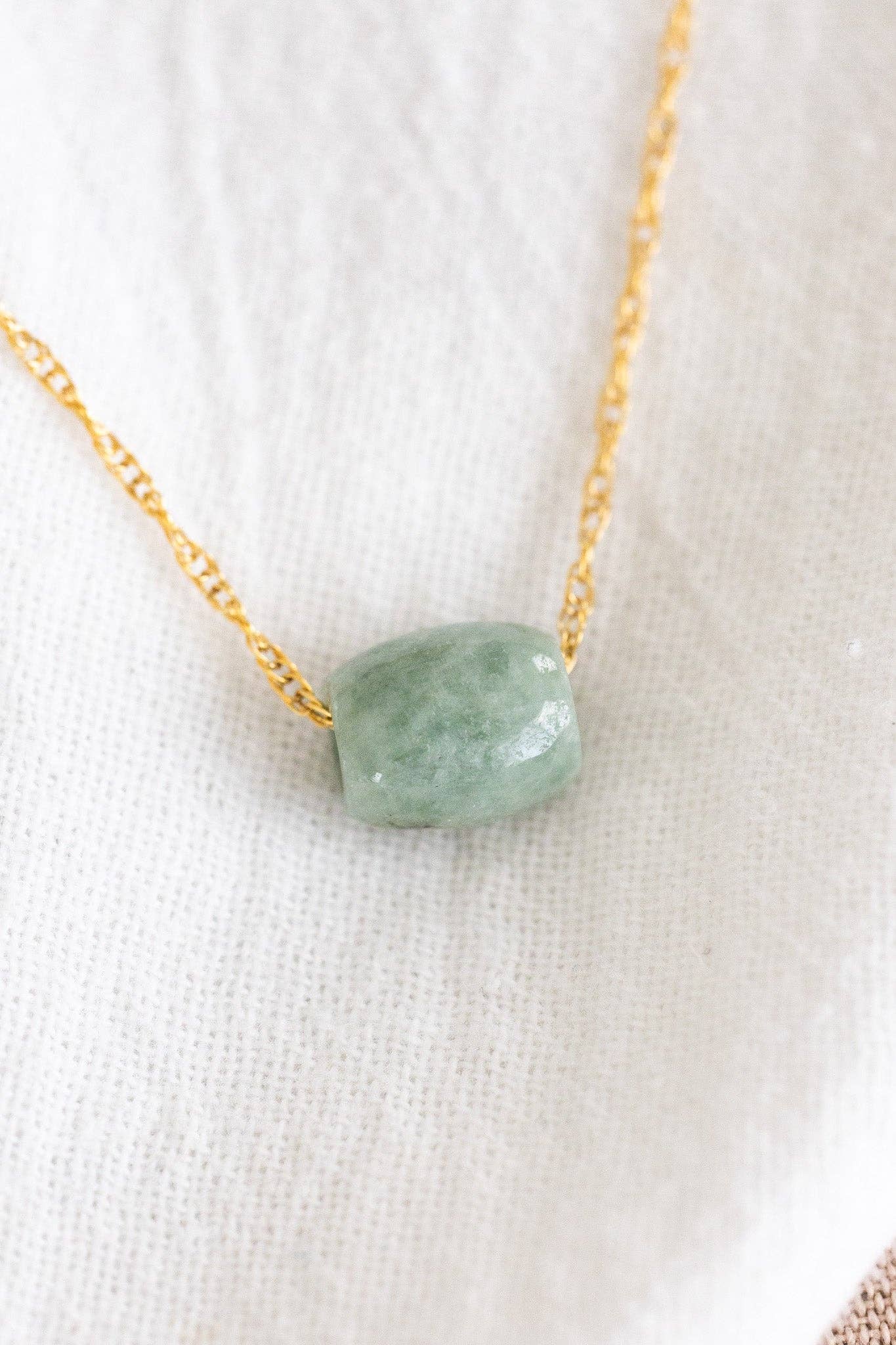 Jade Barrel Necklace