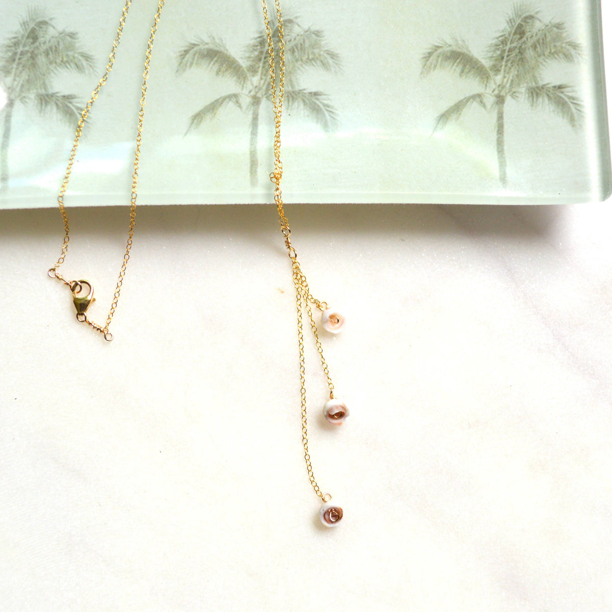 Puka Shell Lariat Necklace
