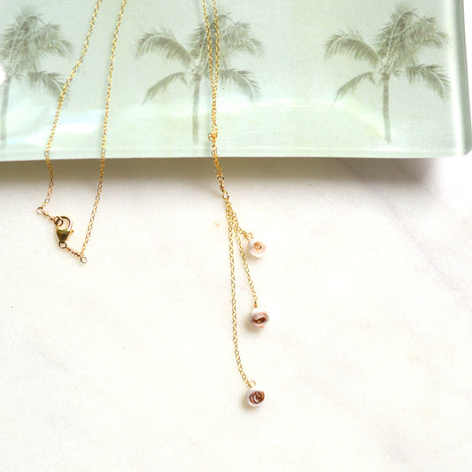 Puka Shell Lariat Necklace