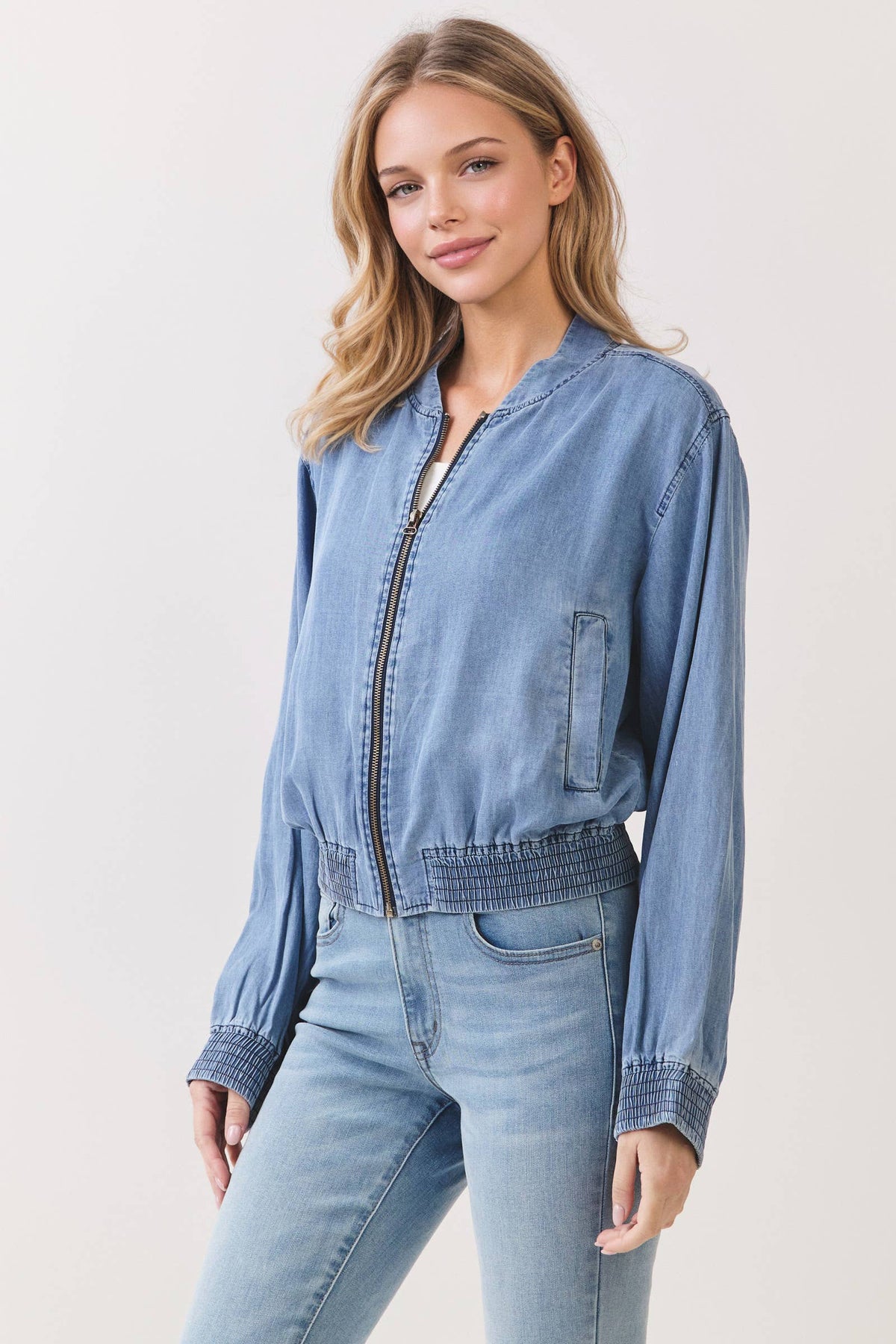 TENCEL BOMBER JACKET - VGT300100