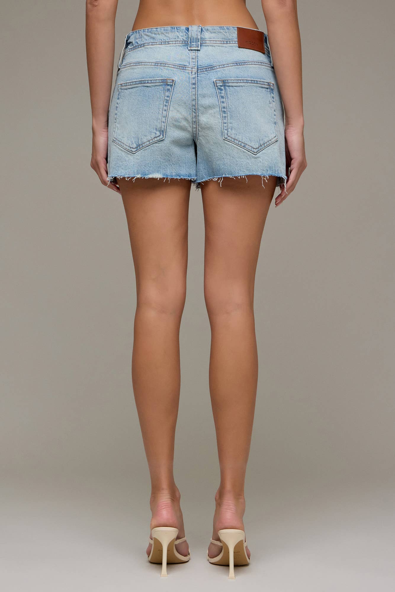 STUDDED HIGH RISE SHORTS
