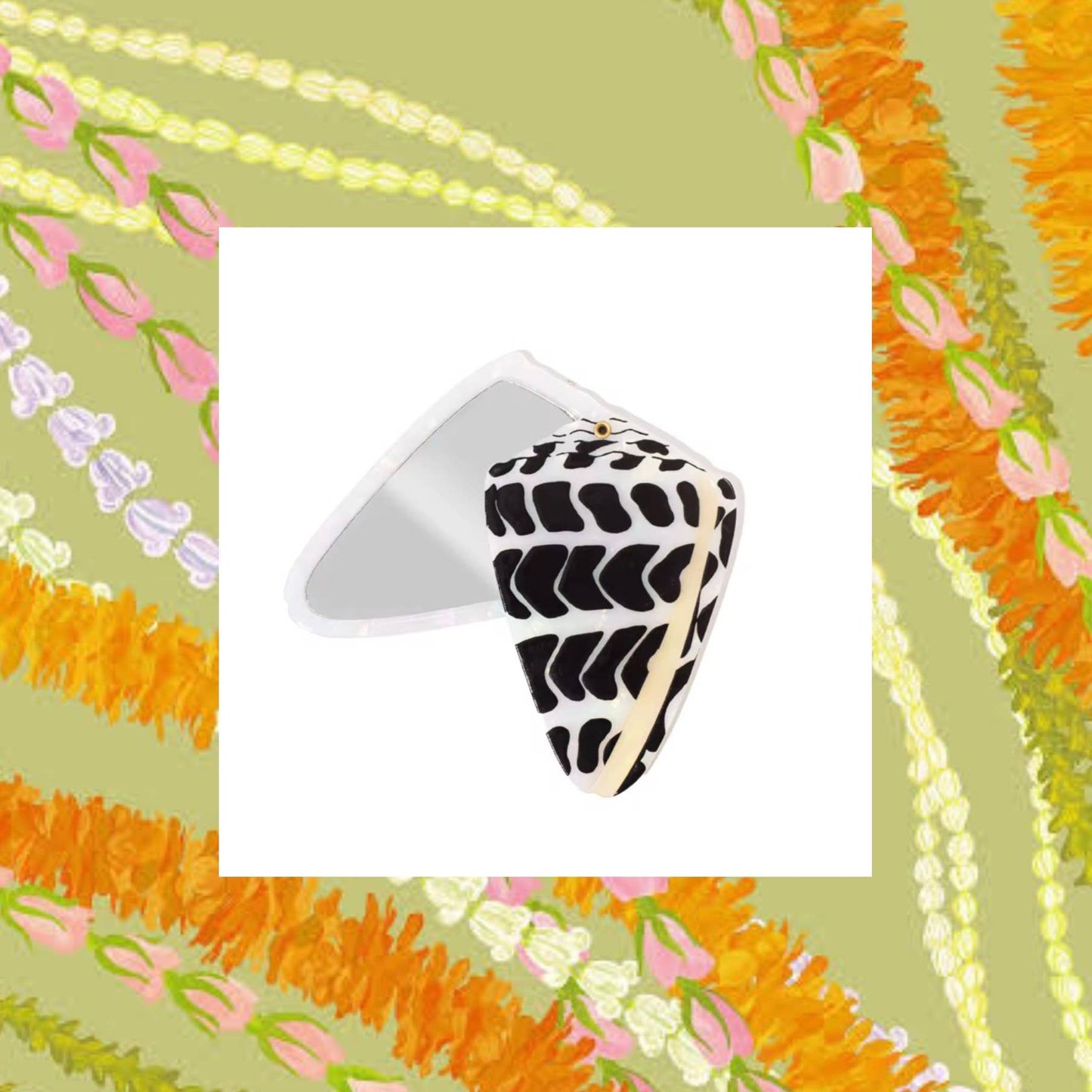 Hebrew Cone Shell Pocket Mirror