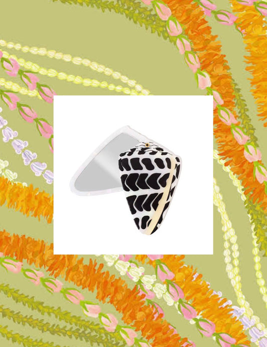 Hebrew Cone Shell Pocket Mirror