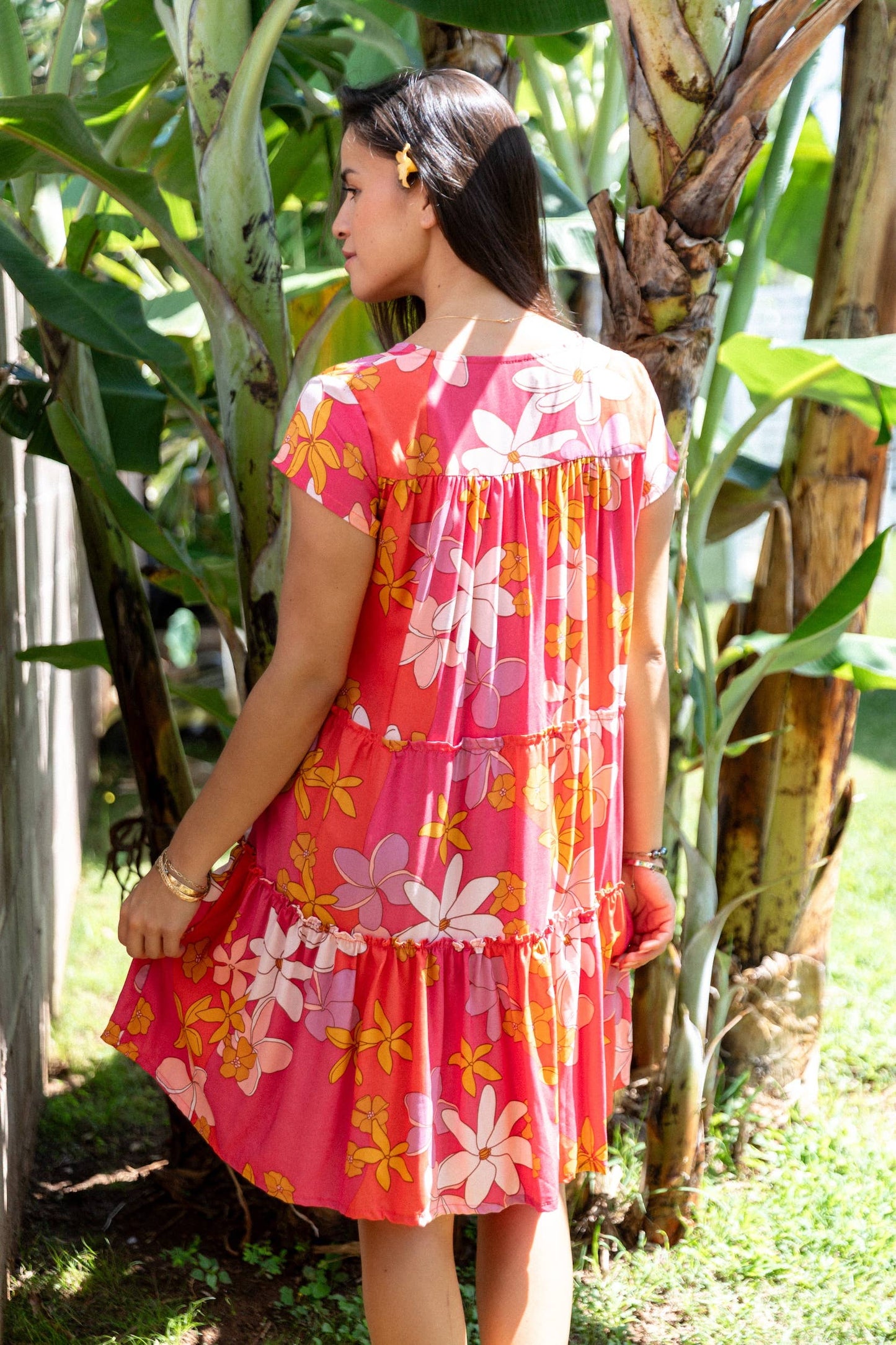 Florentine Dress in Backyard Blooms