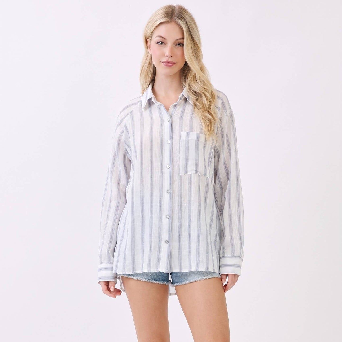 STRIPE BUTTON-UP SHIRT