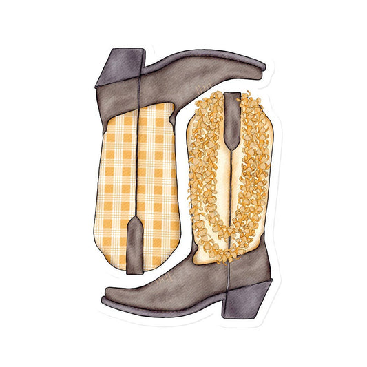 Pua Kenikeni Palaka Boots | Vinyl Stickers