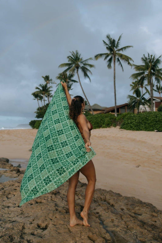 ʻŌmaʻomaʻo Quilt Pareo