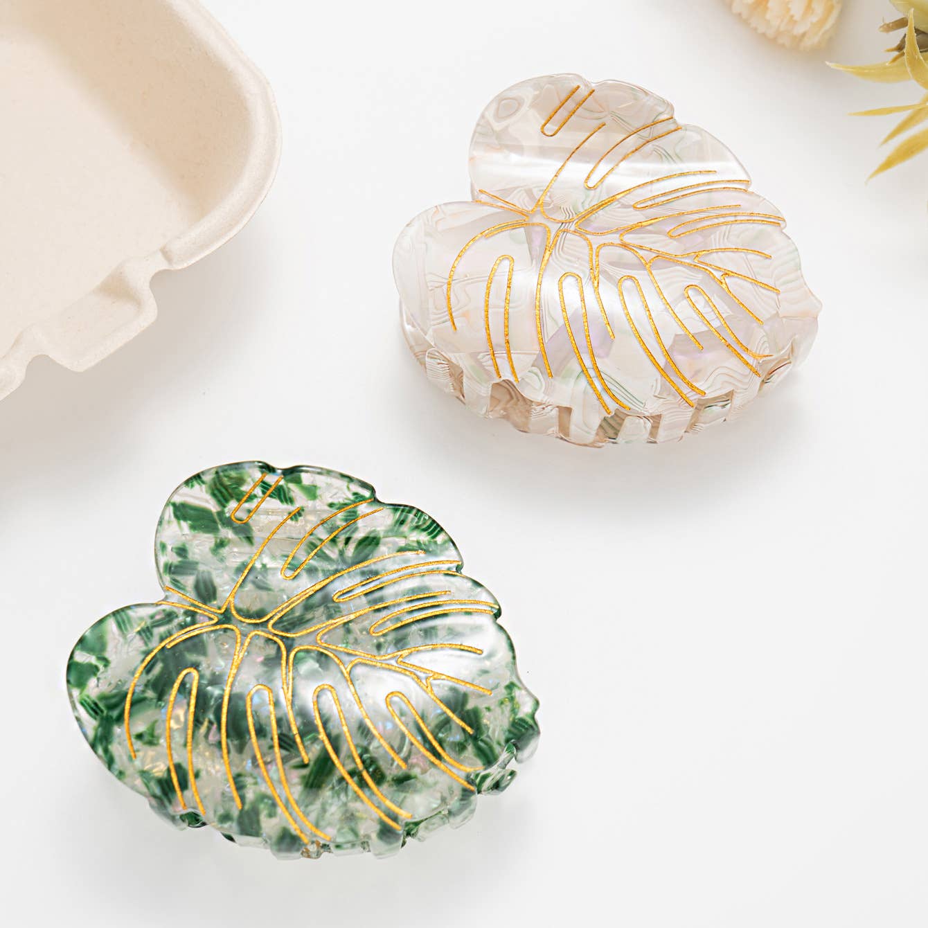 Monstera Leaf Hair Claw, Tropical Plant Hair Accessory