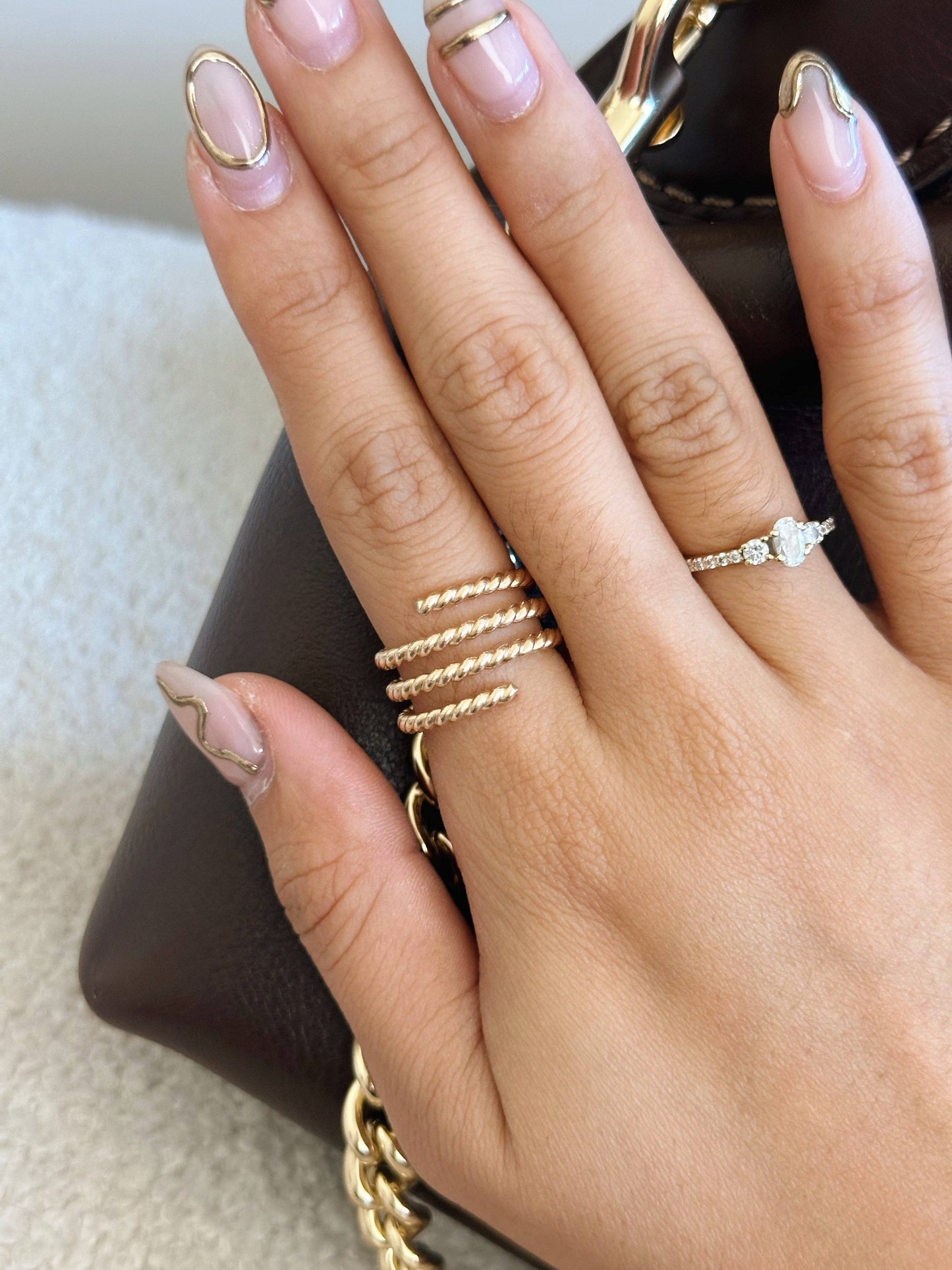 Twisted Double Wrapped Ring