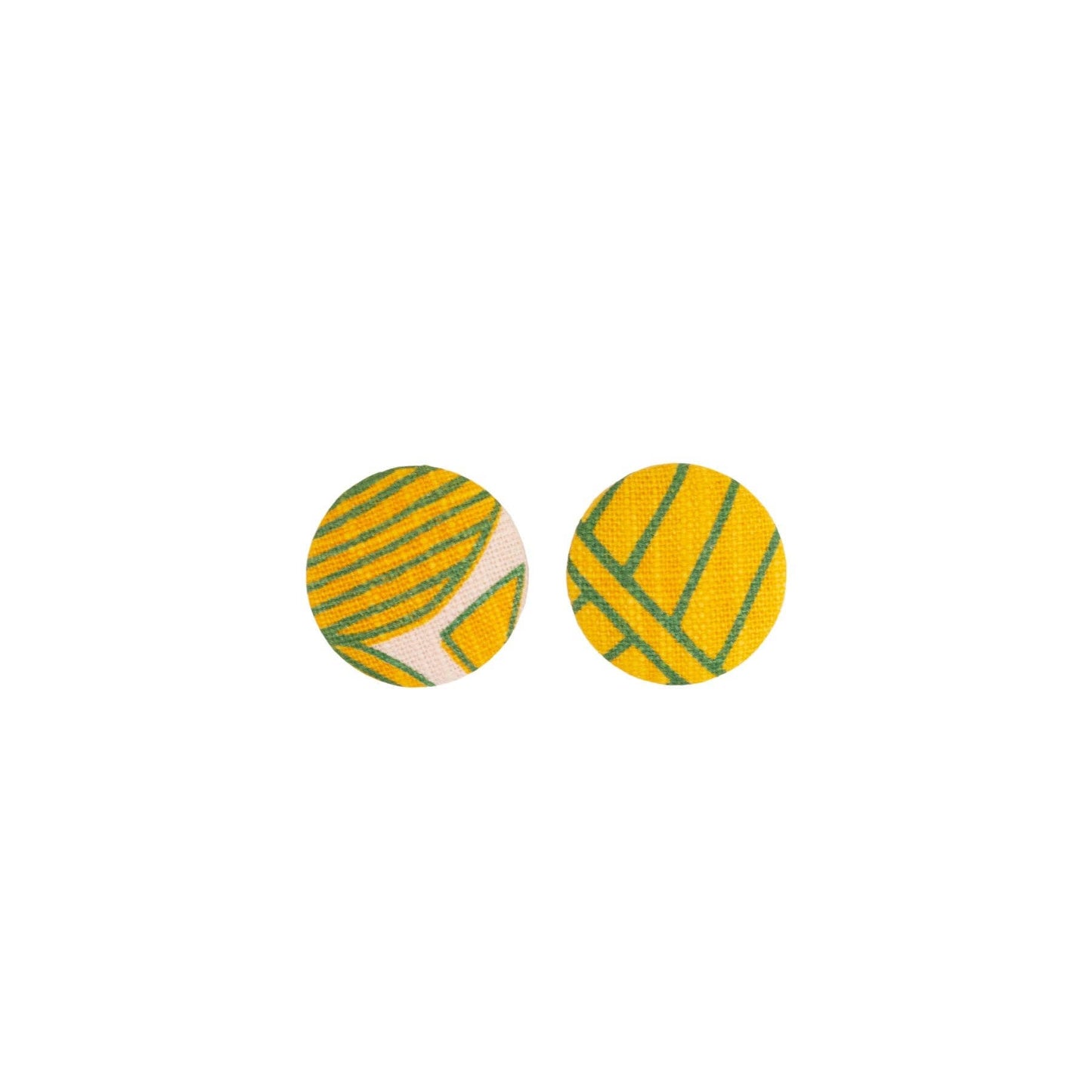 Roundie Earrings • Plumeria • Golden Mango
