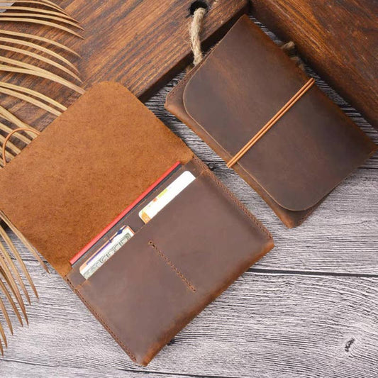 Passport Cover, Genuine Leather Passport Holder With Strap