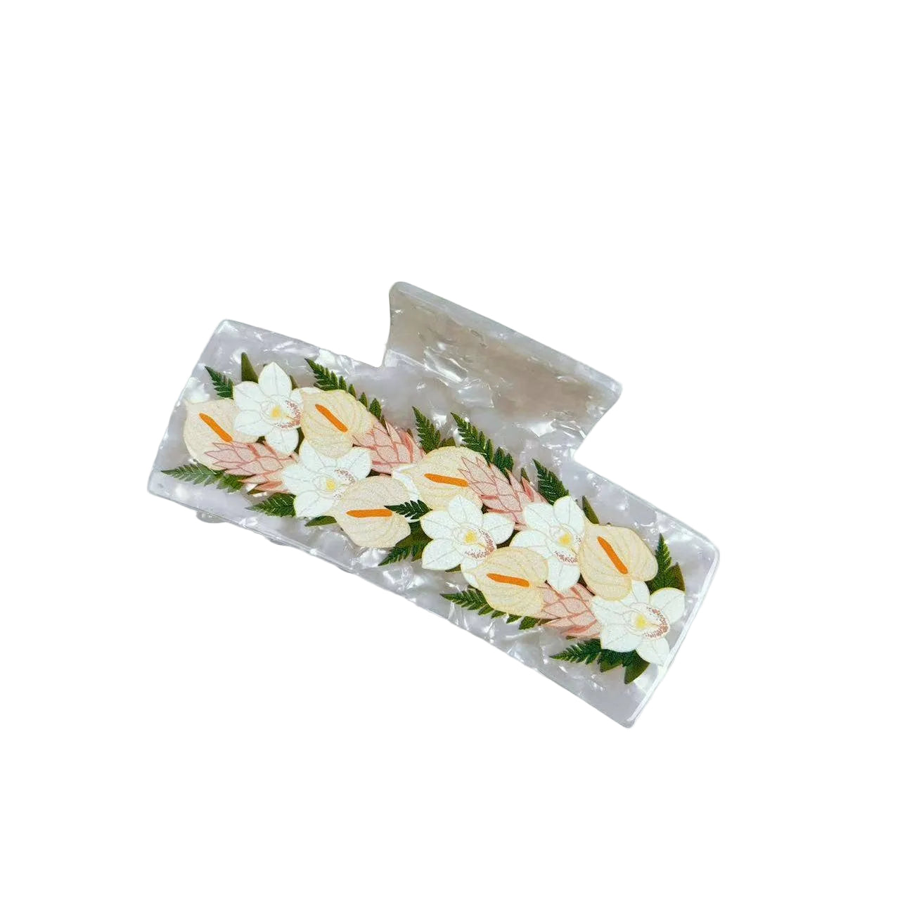 Lei Rectangle Hair Claw Clip