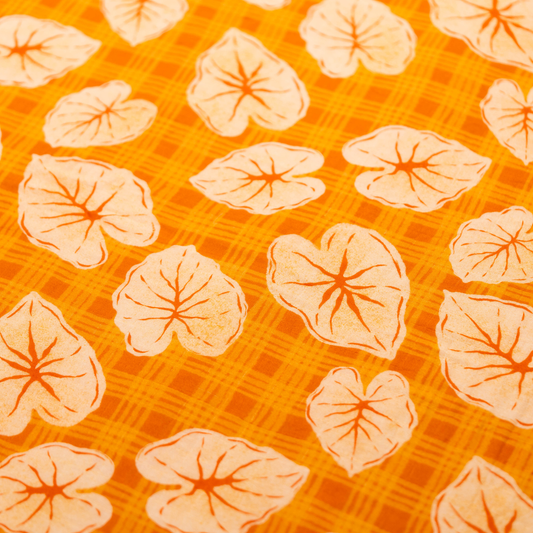 Orange Palaka Kapa Moe - Hawaiian Bamboo Swaddle