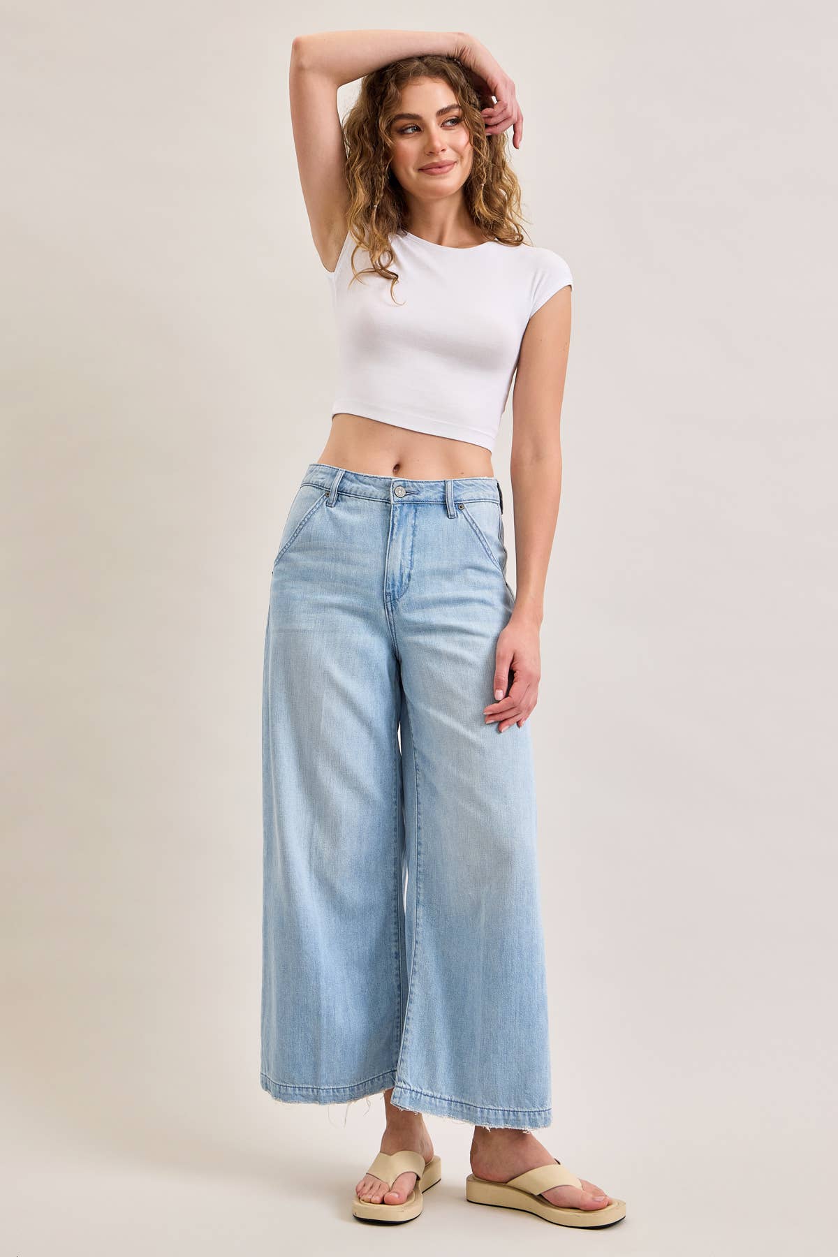NORI CROPPED WIDE LEG TROUSER